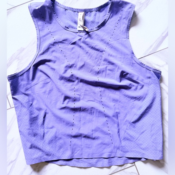 lululemon athletica Tops - Lululemon lightweight Swift ventilated running Tank. Indigo. Size Large.